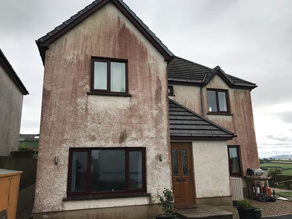 Render Cleaning — Exterior Wall