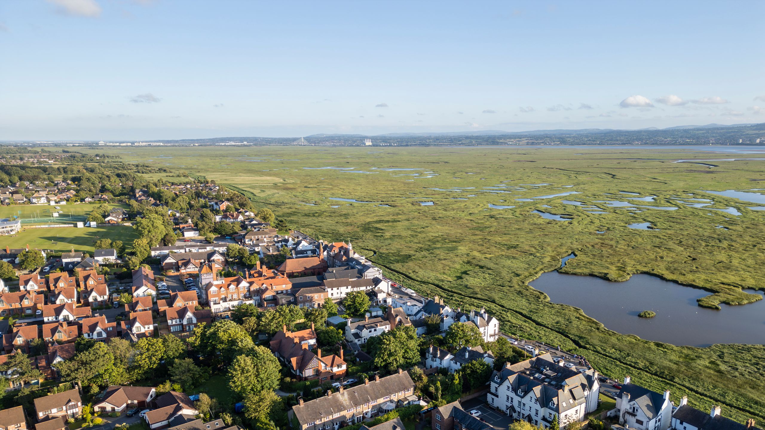 Aerial view of the UK countryside